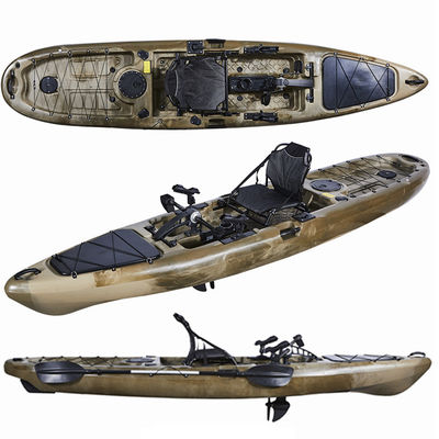 One Person Sit On Top Foot Pedal Single Fishing Pedal Kayak With Pedals And Seat