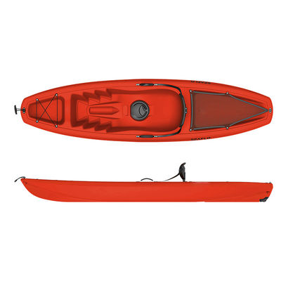 2.66m*0.66m Orange Fishing Kayak Single Person Pedal 125kg